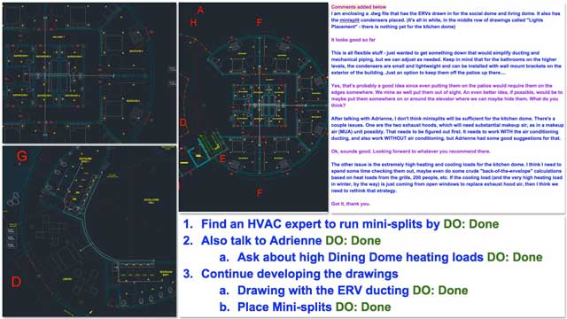  David Olivero (Mechanical Engineer & Data Scientist) completed his 15th week helping with the HVAC Designs for the Duplicable City Center. This week’s focus was further research into minisplit application and beginning the AutoCAD design process, as shown here.