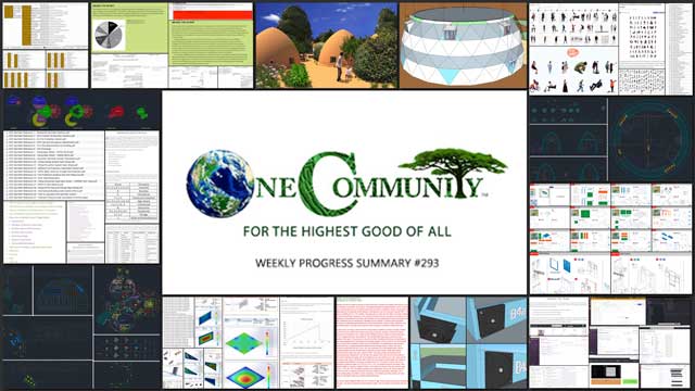 Global Sustainability and Healing, One Community Weekly Progress Update #293