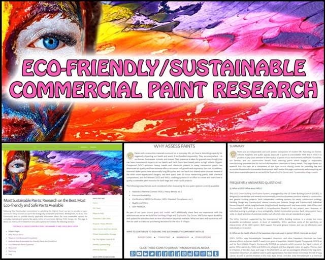 best, safest, and most sustainable paints, Open Source Community Ecology - One Community Weekly Progress Update #304