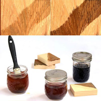 DIY Wood Stain, vinegar and steel wool stain, eco-living, sustainable construction, LEED Platinum, green living, Highest Good housing, safe stain, holistic stain