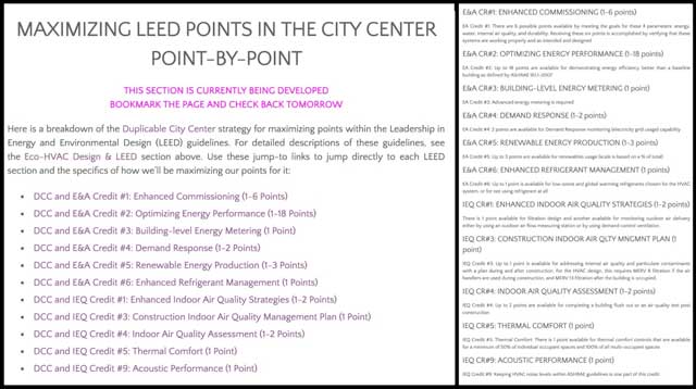 City Center open source HVAC design tutorial, LEED, Permaculture World, One Community Weekly Update #313