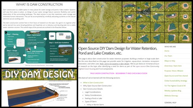 open source lake and water-retention landscape design tutorial, Sustainable Happiness, One Community Weekly Progress Update #325