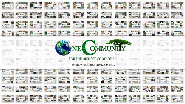 Forwarding the Conscious Eco-uprising, One Community Weekly Progress Update #335