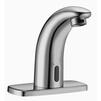 Sloan: SF-2400 (Code #: 3362178), water-saving faucets, energy-saving faucets, bathroom faucets, bathroom sink, eco-faucets, sustainable faucets, infrared sensor faucets, timer faucets, green faucets, LEED compliant faucets, Highest Good housing, sustainable bathrooms, bathroom spigot, One Community Global