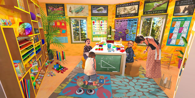 the Ultimate Classroom, Yellow room, Math, Global Caretaking, One Community Weekly Progress Update #369
