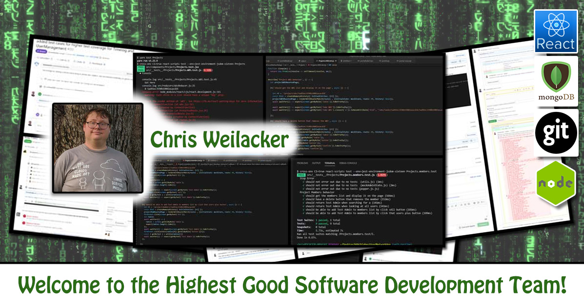 Chris Weilacker, Highest Good Network, sustainability software, HGN app, One Community Volunteer, sustainable health insurance, health insurance researcher, Highest Good collaboration, people making a difference, One Community Global, helping create global change, difference makers