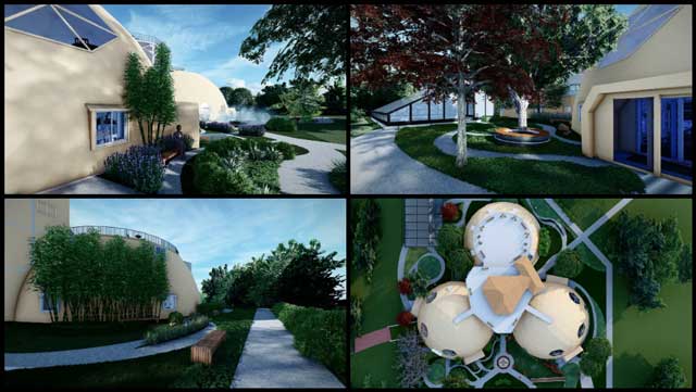 Duplicable City Center landscaping design, Sustainable Civilization Creation, One Community Weekly Progress Update #412