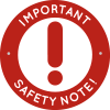 Important safety note, warning, caution, take note, One Community Global, open source icon