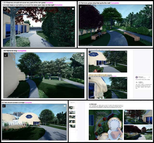 Duplicable City Center landscaping design, Building Sustainable Living Models, One Community Weekly Progress Update #417