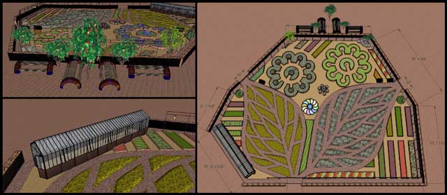 Herbal Garden design, Duplicable City Center, Implementing Global Change, One Community Weekly Progress Update #418