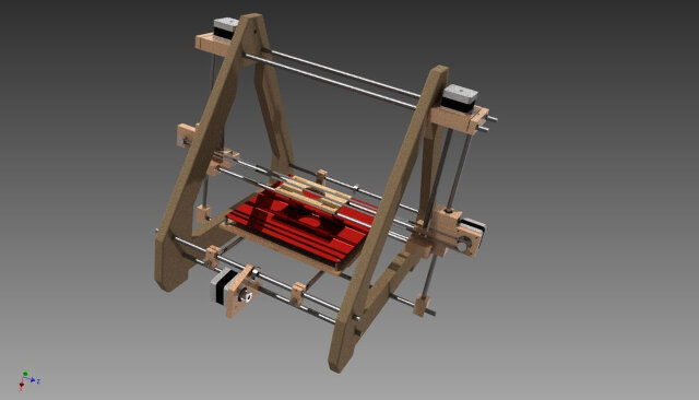 Instructables - 3D Printer, simple 3D printer DIY 3D model