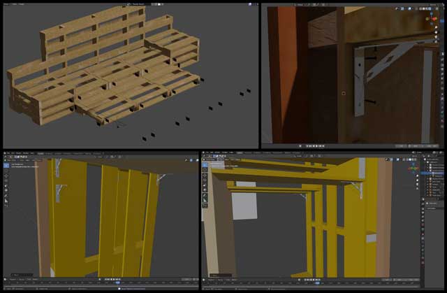 Pallet furniture designs for the Duplicable City Center guest rooms, Forwarding a Global Cooperative, One Community Weekly Progress Update #440