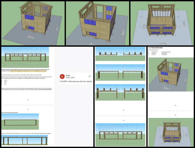 Chicken Coop Assembly document, Creating Regenerative Living Models, One Community Weekly Progress Update #442