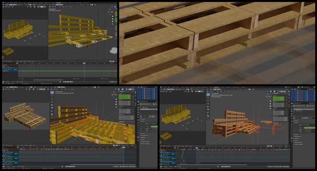 pallet furniture designs for the Duplicable City Center guest rooms, Making Sustainability Easier, One Community Weekly Progress Update #446