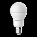 MEGAMAN A60 LED CLASSIC BULB, lightbulb label, LED, lights, sustainable lightbulbs, lightbulbs, sustainable, LED lights