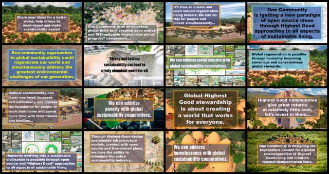 images for open source social media strategy, Building Sustainable Eco-villages, One Community Weekly Progress Update #453