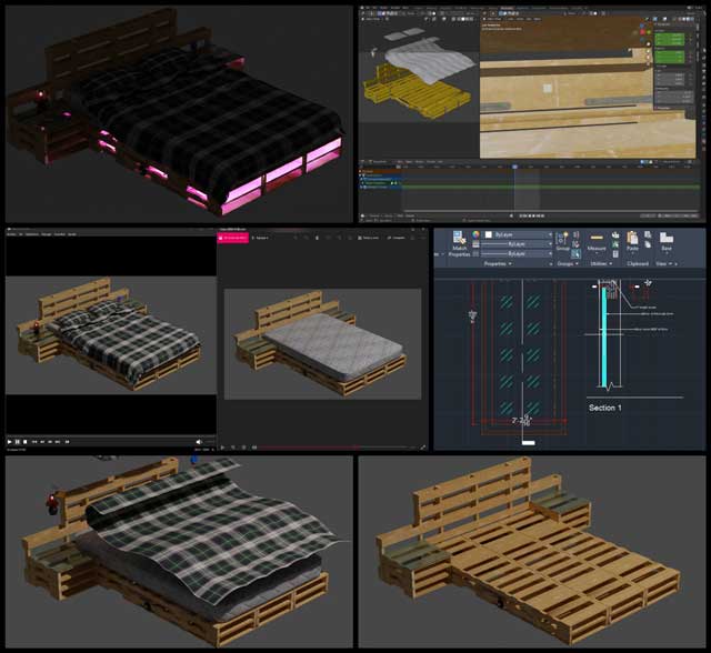 pallet furniture designs for the Duplicable City Center guest rooms, Creating a Global Sustainability Movement, One Community Weekly Progress Update #450
