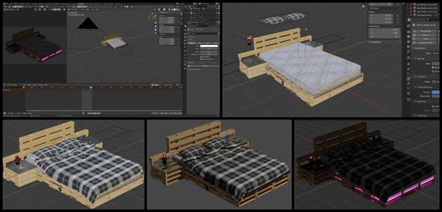 pallet furniture designs for the Duplicable City Center guest rooms, Sustainable Eco-community Design, One Community Weekly Progress Update #449