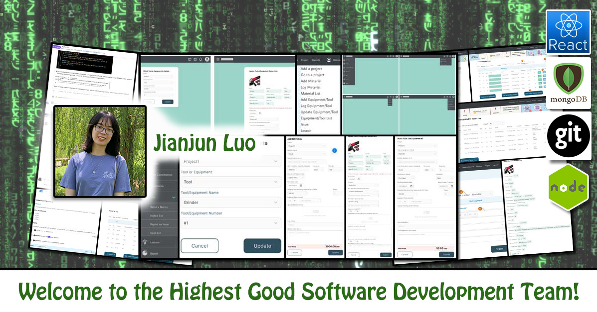 Jianjun Luo, software engineering, Highest Good Network, HGN App, debugging, One Community Volunteer, Highest Good collaboration, people making a difference, One Community Global, helping create global change, difference makers