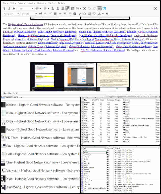 Highest Good Network software, Intervening to Maximize Rejuvenation, One Community Weekly Progress Update 541, Madhavan Anandan, Administrative Assistant, volunteer graphic designer, graphic design projects, One Community, reviewing process, Dev team, PR team, collages, N-Z Dev team, WordPress, comments, feedback, administrative process, pictures.