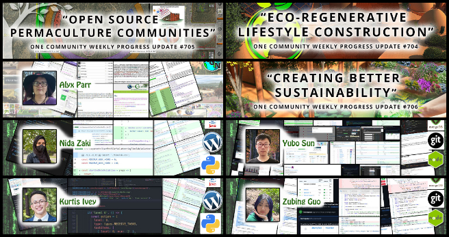 Highest Good Network software, People Care Systems, One Community Weekly Progress Update 542, Team Graphic Design, summary, Alyx, Ashlesha Navale, Kayley Wong, graphic designer, UI/UX designer, One Community, volunteer work, biography portraits, style guidelines, WordPress, social media, graphic assets, visual communication, Volunteer Announcements, bio images, announcement images, nature-based background images, theme-based images, Social Media, YouTube Preview/Intro Images, blogs, web content, digital presence, outreach, engagement, community, connection, support