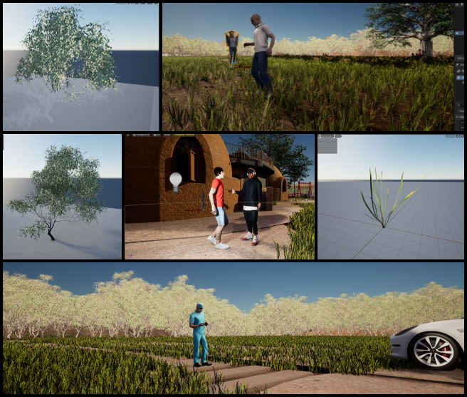 Earthbag Village, Using Natural Systems of Recovery, One Community Weekly Progress Update #545, Vidhi Bansal, 3D Visualization Artist, Earthbag Village project, 4 Dome flythrough, character animations, Unreal Engine optimization, strategic character positioning, Unreal Engine sequencer, gesture refinement, environmental context alignment, interpersonal context alignment, Levels Of Detail, foliage elements optimization, lighting systems optimization, project performance, visual progress updates.