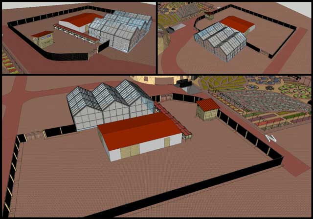 SketchUp model for the animals and greywater processing area, Food-Abundance Through Community Living Models, One Community Weekly Progress Update #496