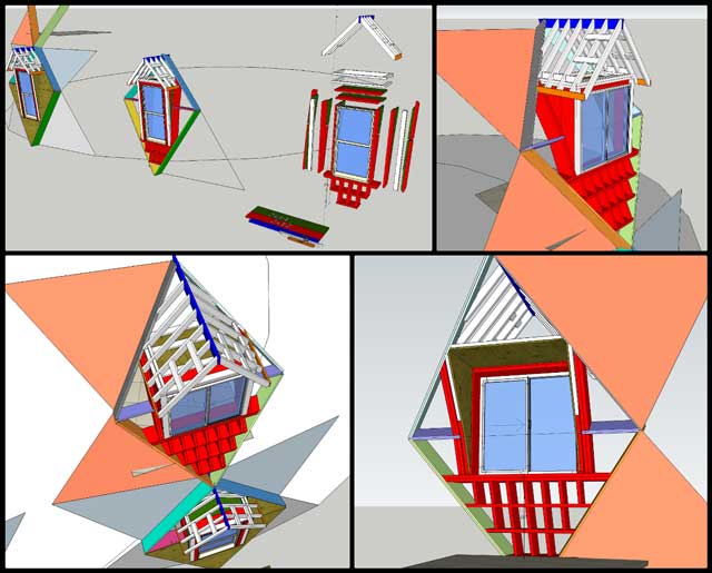 3D SketchUp model for City Center dormer framing, Creating a Meaningful Life, One Community Weekly Progress Update #501
