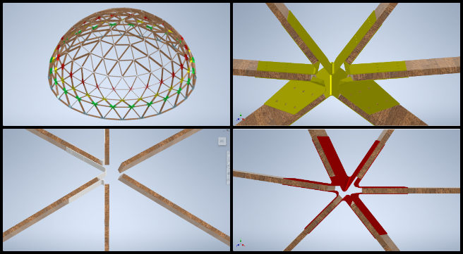 Dome Hub Connector, Cooperatively Designing a World that Works for Everyone, One Community Weekly Progress Update #554, Arvindh Xavier, Civil Engineer, Julio Bustillos, Mechanical Engineer, hub connectors, design work, Dome Hub Connector, overall structure, stress simulations, project requirements, substantial progress, images.