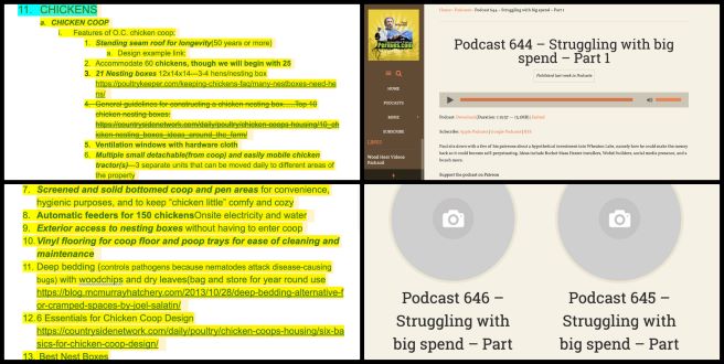 Core Team, Food Infrastructure, Forwarding Sustainable World Building, One Community Weekly Progress Update #552, core team member, edits, reviews, Food Infrastructure Rollout doc, property arrivals, aimless scrolling, assignment, Cowboy, Paul Wheaton podcasts, Eckhart Tolle podcasts
