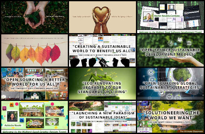 Creating a More Luxurious Life Through Sustainability, One Community Weekly Progress Update 550, Graphic Design, summary, Alyx Parr, Senior Support Specialist, Manager, Ashlesha Navale, Graphic Designer, Rihab Baklouti, Freelance Generalist, Shivangi Patel, Yeasin Arafat, Civil Engineer, Volunteer Announcements, bio images, announcement graphics, web content, nature-based images, theme-specific background images, Social Media, YouTube Preview/Intro Images, inspirational quotes, folder organization, YouTube previews, Facebook, blog images, weekly blog entries