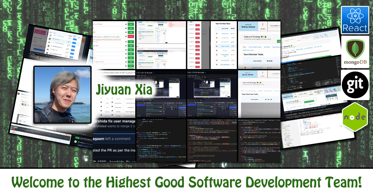Jiyuan Xia, Software Engineer, One Community Volunteer, Highest Good collaboration, people making a difference, One Community Global, helping create global change, difference makers