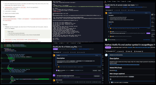 Blue Steel, Highest Good Network, Creating Positive Change Permanence, One Community Weekly Progress Update #559, Slack messages, putRole, deleteRole, postRole permissions, role logic, front end, UI solutions, yellow highlight bar, Zoom meeting, permissions spreadsheet
