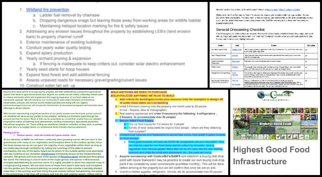 Highest Good Food, Earth Care Teacher Demonstration Hubs, One Community Weekly Progress Update 561, Hayley Rosario, Sustainability Research Assistant, Highest Good Food rollout plan, EDITS document, Clarity, Accuracy, Planting lists, Accessibility, Website review, Missing links