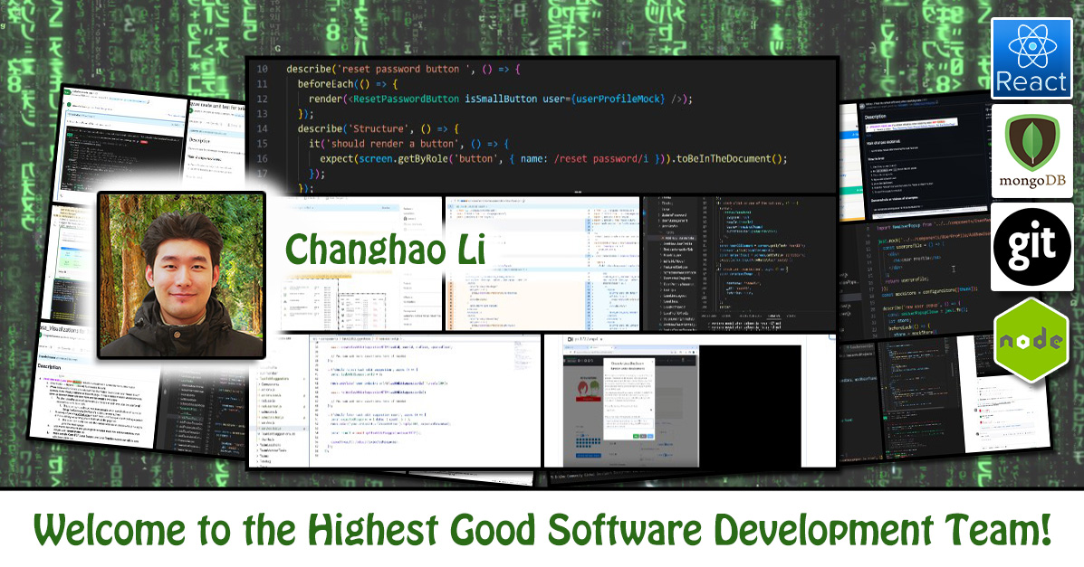 One Community Welcomes Changhao Li to the Software Team!