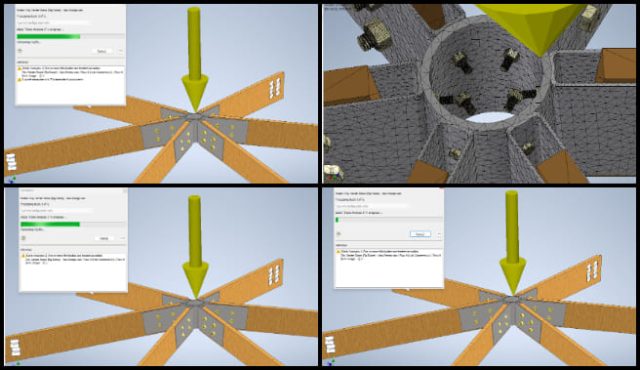 Improving Life for Everyone, One Community Weekly Progress Update #570, Justin, structural finite element analysis, FEA, Hub Connector, contacts, materials, software computation, FEA model, results, comparing designs, optimal hub connector, final design