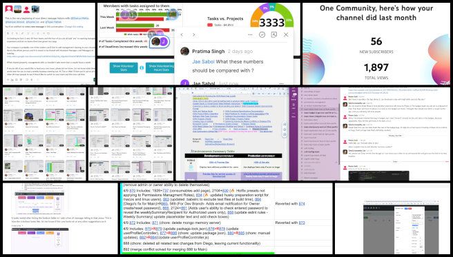 One Community Weekly Progress Update #578, Creating a Sustainability Matrix, Core Team, Volunteer Work Review, Emails, Social Media Accounts, Web Development, Bug Identification, Bug-Fix Integration, Highest Good Network Software, Interviewing, New Volunteer Team Members, Video Production