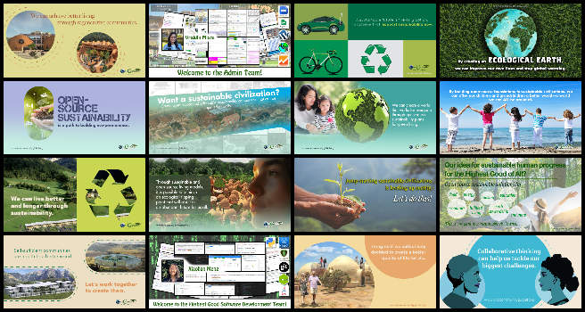 Establishing Abundant Natural Systems, social media sustainability images, global warming cooperation graphics, sustainable civilization content, nature-based background images, graphic design for recipes, volunteer announcement design, regenerative community graphics, Adobe Photoshop announcement imagery, AI photo generator images, web design and coding for profiles, One Community Weekly Progress Update #579